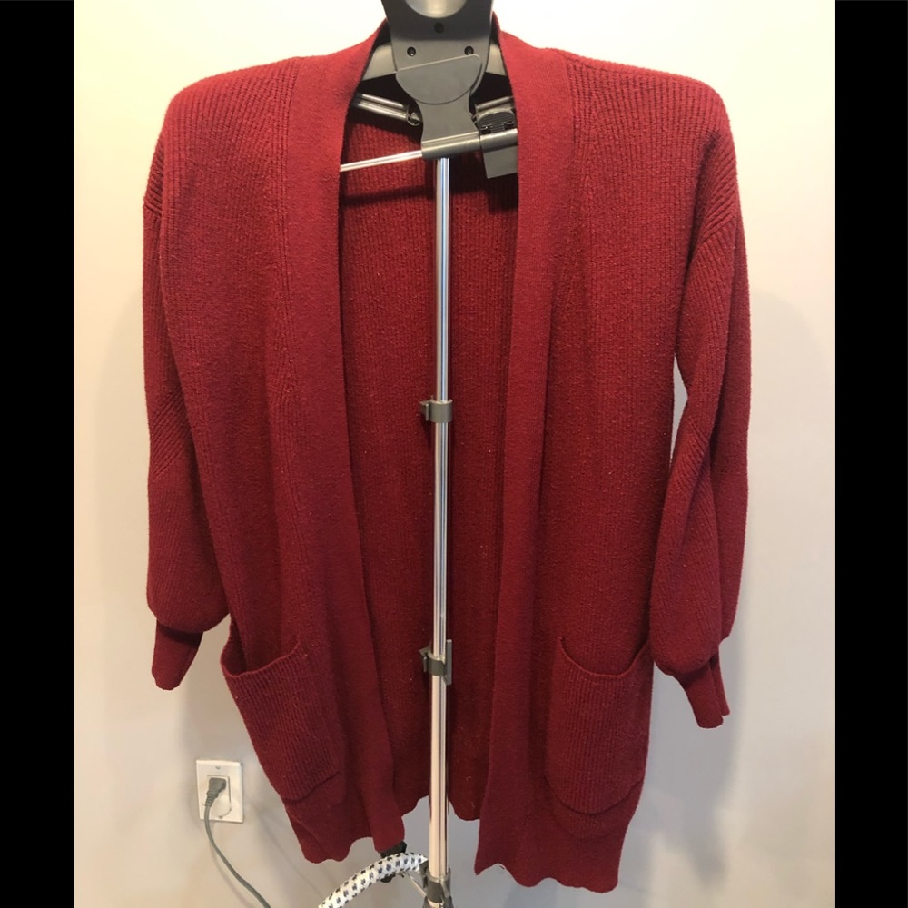 Twelfth Love Maroon Cardigan